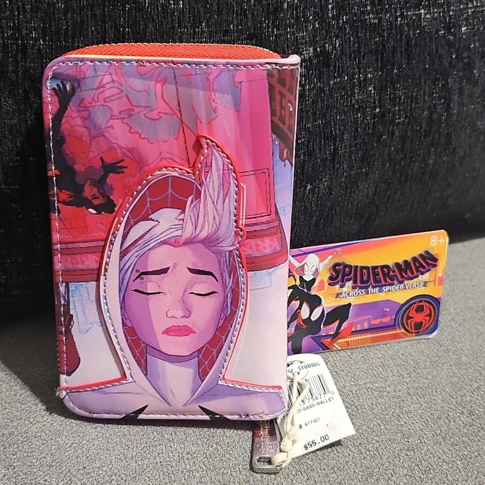 NWT Loungefly Spiderman Wallet Across the Spider-verse Gwen Universal Studios